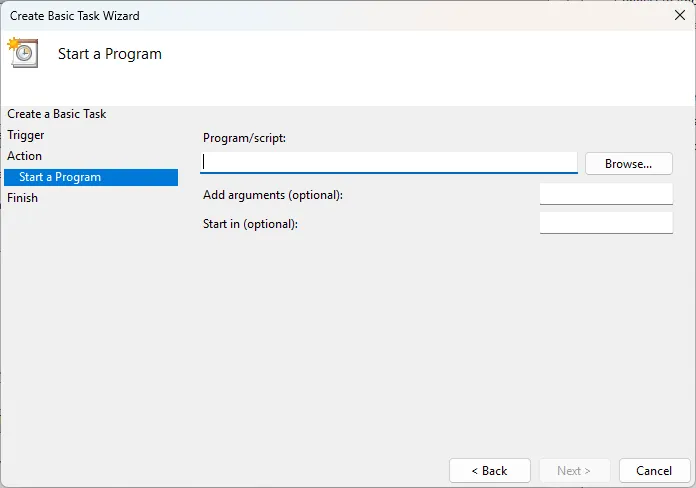 Choose the executable
